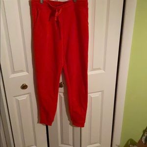 Red/orange joggers